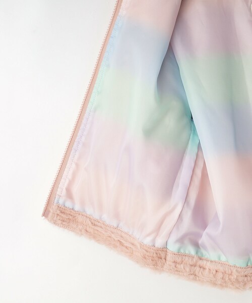 SHOO・LA・RUE（シューラルー）の「【100-120cm/トドラー】耳付きエコファーパーカ（パーカー・キッズ・アイボリー/ピンク・10/11/12）」の9枚目の写真