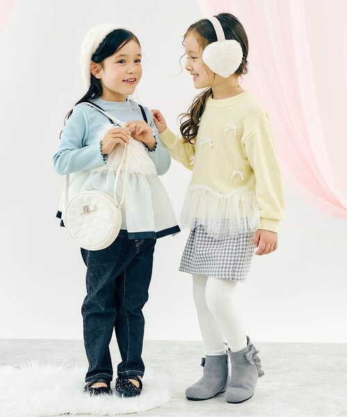 apres les cours（アプレレクール）の「ハートファーイヤーマフ（イヤーマフ・キッズ・アイボリー/ピンク・FREE）」の6枚目の写真