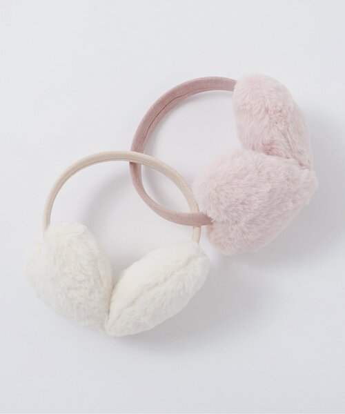 apres les cours（アプレレクール）の「ハートファーイヤーマフ（イヤーマフ・キッズ・アイボリー/ピンク・FREE）」の7枚目の写真