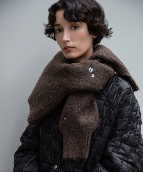 lawgy（ラウジー）の「collarless square embroidery quilting coat / カラーレススクエアエンブロイダリーキルティングコート（その他アウター・レディース・キャメル/アイボリー/ブラック・FREE）」の19枚目の写真