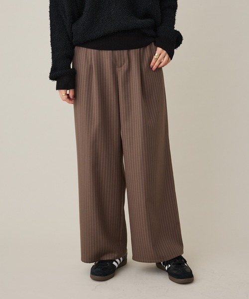 CRAFT STANDARD BOUTIQUE(クラフトスタンダードブティック)の「ピンストライプパンツ(その他パンツ・レディース・ブラウン系その他4/グレー系その他2・FREE)」の1枚目の写真
