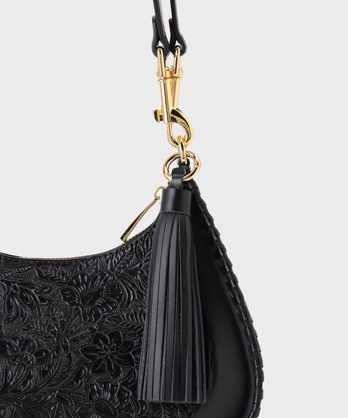 CARVING TRIBES(カービングトライブス)の「Handle MoonBag(ハンドバッグ・レディース・ブラック/ブラウン系その他3・FREE)」の5枚目の写真