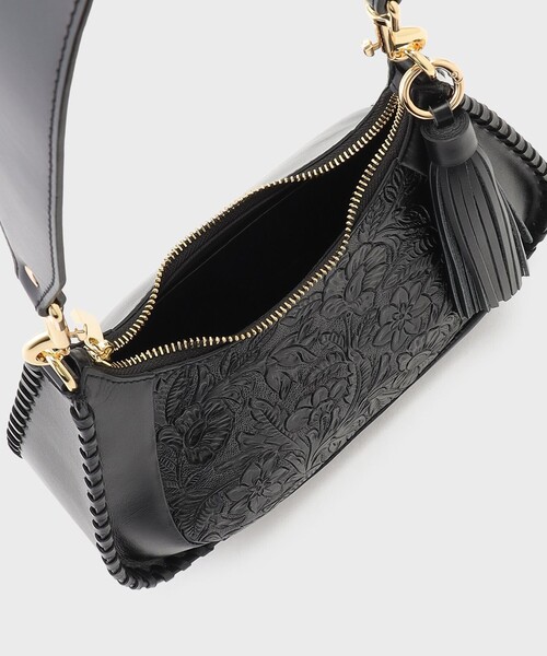 CARVING TRIBES(カービングトライブス)の「Handle MoonBag(ハンドバッグ・レディース・ブラック/ブラウン系その他3・FREE)」の6枚目の写真