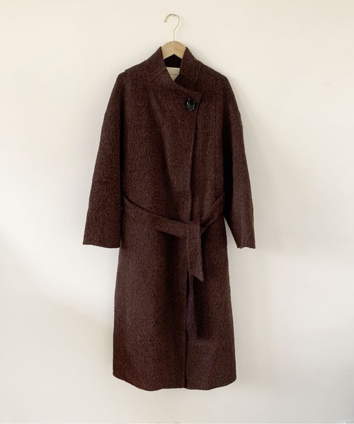 DECADE CLASSIC(ディケイド クラシック)の「DECADE CLASSIC ウールカシミヤステンカラーコート(ステンカラーコート・レディース・ブラウン/ネイビー・FREE)」の17枚目の写真