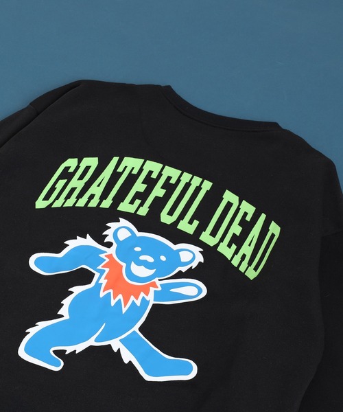 Grateful Dead(グレイトフルデッド)の「GRATEFULDEAD 裏起毛オーバーサイズトレーナー グレイトフルデッド(スウェット・メンズ・ダークグリーン系1/ホワイト系1/グレイッシュベージュ/ヘザーチャコール/チャコール/ブラック系1/ブラック/ネイビー/キャメル/杢グレー/ダークグリーン/ベージュ/オートミール/チャコールアッシュ/ネイビー系1/チャコールグレー・M/XL/L)」の5枚目の写真