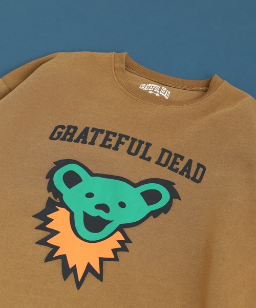Grateful Dead(グレイトフルデッド)の「GRATEFULDEAD 裏起毛オーバーサイズトレーナー グレイトフルデッド(スウェット・メンズ・ダークグリーン系1/ホワイト系1/グレイッシュベージュ/ヘザーチャコール/チャコール/ブラック系1/ブラック/ネイビー/キャメル/杢グレー/ダークグリーン/ベージュ/オートミール/チャコールアッシュ/ネイビー系1/チャコールグレー・M/XL/L)」の2枚目の写真
