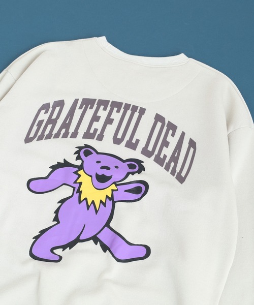 Grateful Dead(グレイトフルデッド)の「GRATEFULDEAD 裏起毛オーバーサイズトレーナー グレイトフルデッド(スウェット・メンズ・ダークグリーン系1/ホワイト系1/グレイッシュベージュ/ヘザーチャコール/チャコール/ブラック系1/ブラック/ネイビー/キャメル/杢グレー/ダークグリーン/ベージュ/オートミール/チャコールアッシュ/ネイビー系1/チャコールグレー・M/XL/L)」の12枚目の写真