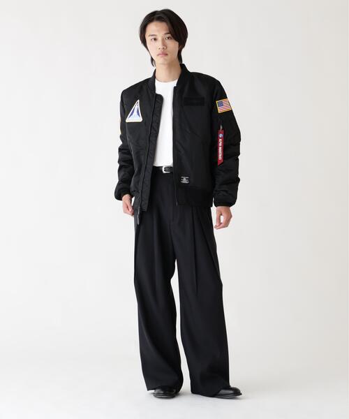 Alpha Industries（アルファインダストリーズ）の「ALPHA INDUSTRIES/アルファ インダストリーズ/NASA MA-1 FLIGHT JACKET /ナサ エムエーワン フライトジャケット（MA-1・メンズ・ネイビー/ブラック・L/M/S/2XL/XL）」の10枚目の写真