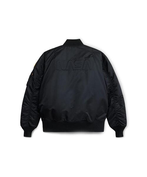 Alpha Industries(アルファインダストリーズ)の「ALPHA INDUSTRIES/アルファ インダストリーズ/NASA MA-1 FLIGHT JACKET /ナサ エムエーワン フライトジャケット(MA-1・メンズ・ネイビー/ブラック・L/M/S/2XL/XL)」の15枚目の写真