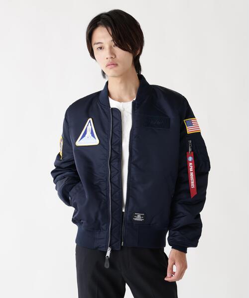 Alpha Industries（アルファインダストリーズ）の「ALPHA INDUSTRIES/アルファ インダストリーズ/NASA MA-1 FLIGHT JACKET /ナサ エムエーワン フライトジャケット（MA-1・メンズ・ネイビー/ブラック・L/M/S/2XL/XL）」の6枚目の写真