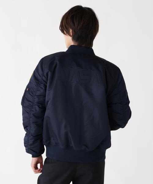 Alpha Industries（アルファインダストリーズ）の「ALPHA INDUSTRIES/アルファ インダストリーズ/NASA MA-1 FLIGHT JACKET /ナサ エムエーワン フライトジャケット（MA-1・メンズ・ネイビー/ブラック・L/M/S/2XL/XL）」の7枚目の写真