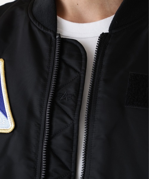 Alpha Industries（アルファインダストリーズ）の「ALPHA INDUSTRIES/アルファ インダストリーズ/NASA MA-1 FLIGHT JACKET /ナサ エムエーワン フライトジャケット（MA-1・メンズ・ネイビー/ブラック・L/M/S/2XL/XL）」の9枚目の写真