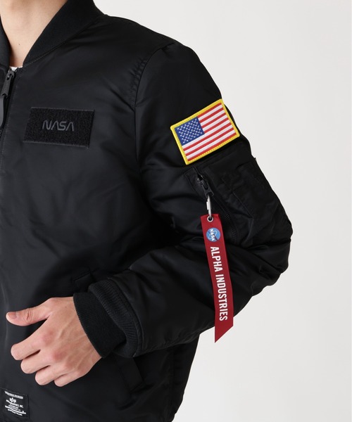 Alpha Industries（アルファインダストリーズ）の「ALPHA INDUSTRIES/アルファ インダストリーズ/NASA MA-1 FLIGHT JACKET /ナサ エムエーワン フライトジャケット（MA-1・メンズ・ネイビー/ブラック・L/M/S/2XL/XL）」の10枚目の写真