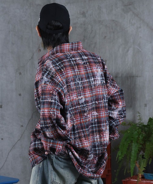 ILL'S（イルズ）の「AW チェック柄シャツ メンズ レディース ユニセックス 【ILL'S】（シャツ/ブラウス・メンズ・ブルー/ブラック・M/L）」の13枚目の写真