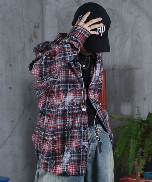 ILL'S（イルズ）の「AW チェック柄シャツ メンズ レディース ユニセックス 【ILL'S】（シャツ/ブラウス・メンズ・ブルー/ブラック・M/L）」の19枚目の写真