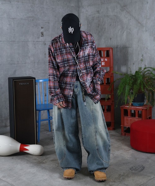 ILL'S（イルズ）の「AW チェック柄シャツ メンズ レディース ユニセックス 【ILL'S】（シャツ/ブラウス・メンズ・ブルー/ブラック・M/L）」の14枚目の写真