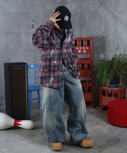 ILL'S（イルズ）の「AW チェック柄シャツ メンズ レディース ユニセックス 【ILL'S】（シャツ/ブラウス・メンズ・ブルー/ブラック・M/L）」の16枚目の写真