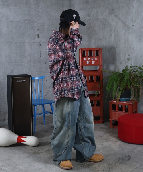 ILL'S（イルズ）の「AW チェック柄シャツ メンズ レディース ユニセックス 【ILL'S】（シャツ/ブラウス・メンズ・ブルー/ブラック・M/L）」の17枚目の写真