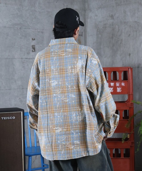 ILL'S（イルズ）の「AW チェック柄シャツ メンズ レディース ユニセックス 【ILL'S】（シャツ/ブラウス・メンズ・ブルー/ブラック・M/L）」の11枚目の写真