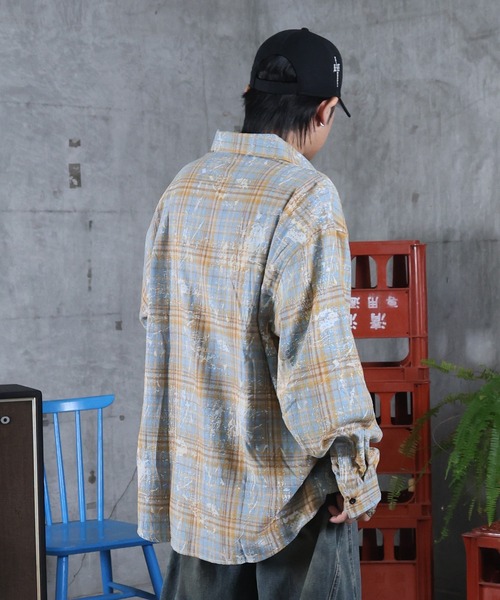 ILL'S（イルズ）の「AW チェック柄シャツ メンズ レディース ユニセックス 【ILL'S】（シャツ/ブラウス・メンズ・ブルー/ブラック・M/L）」の12枚目の写真