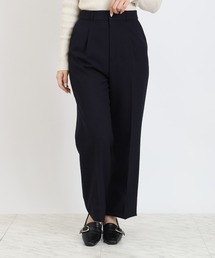 TRUDEA（トルディア）の「ウール調ストレートパンツ(セットアップスーツ対応)（スーツパンツ）」