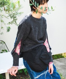 【soduk】holes knit sweater