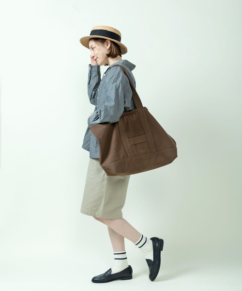 PAR ICI KLASSISK（パーリッシィクラシスク）の「ateliers PENELOPE BIGトートバッグ（トートバッグ・レディース・ネイビー/ブラウン・FREE）」の7枚目の写真