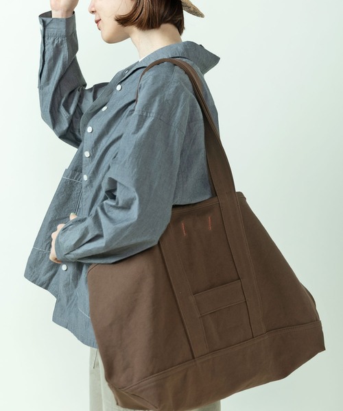 PAR ICI KLASSISK（パーリッシィクラシスク）の「ateliers PENELOPE BIGトートバッグ（トートバッグ・レディース・ネイビー/ブラウン・FREE）」の9枚目の写真