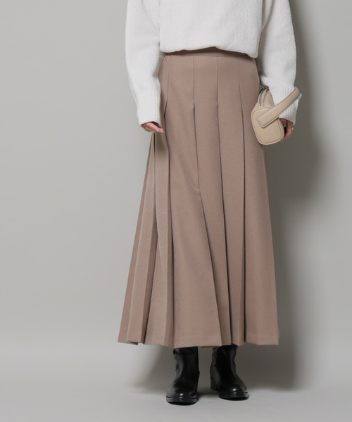 NANO universe（ナノユニバース）の「ワイドプリーツロングスカート（スカート・レディース・モカ/ベージュ/ブラック・FREE）」の7枚目の写真