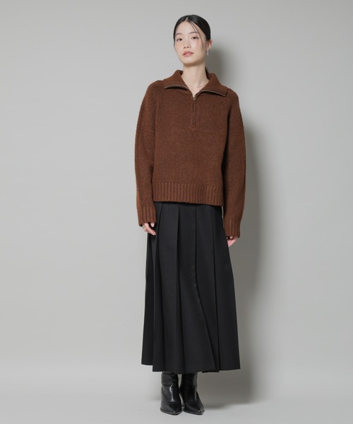 NANO universe（ナノユニバース）の「ワイドプリーツロングスカート（スカート・レディース・モカ/ベージュ/ブラック・FREE）」の19枚目の写真