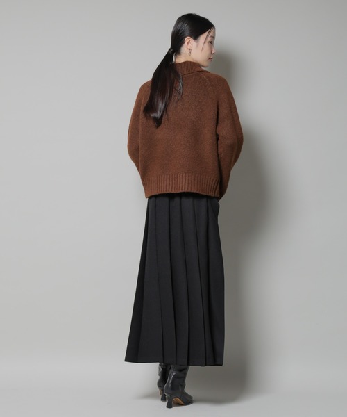 NANO universe（ナノユニバース）の「ワイドプリーツロングスカート（スカート・レディース・モカ/ベージュ/ブラック・FREE）」の21枚目の写真