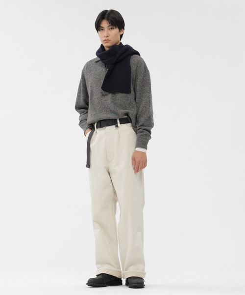 MHL.（エムエイチエル）の「WOOL COTTON RIB（Tシャツ/カットソー・メンズ・ネイビー/チャコール・MEDIUM/LARGE）」の4枚目の写真