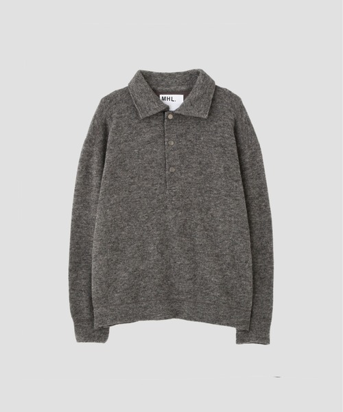 MHL.（エムエイチエル）の「WOOL COTTON RIB（Tシャツ/カットソー・メンズ・ネイビー/チャコール・MEDIUM/LARGE）」の8枚目の写真