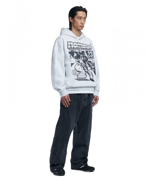 NOMANUAL(NOMANUAL)の「NM AUTO HOODIE - WHITE MELANGE(パーカー・レディース・その他・SMALL/MEDIUM/LARGE/X-LARGE)」の3枚目の写真