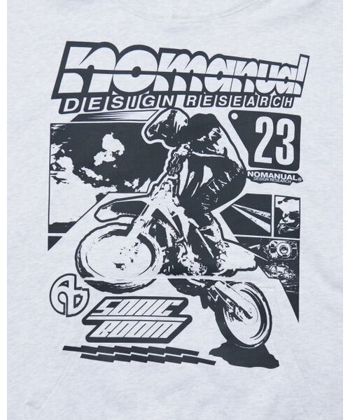 NOMANUAL(NOMANUAL)の「NM AUTO HOODIE - WHITE MELANGE(パーカー・レディース・その他・SMALL/MEDIUM/LARGE/X-LARGE)」の5枚目の写真
