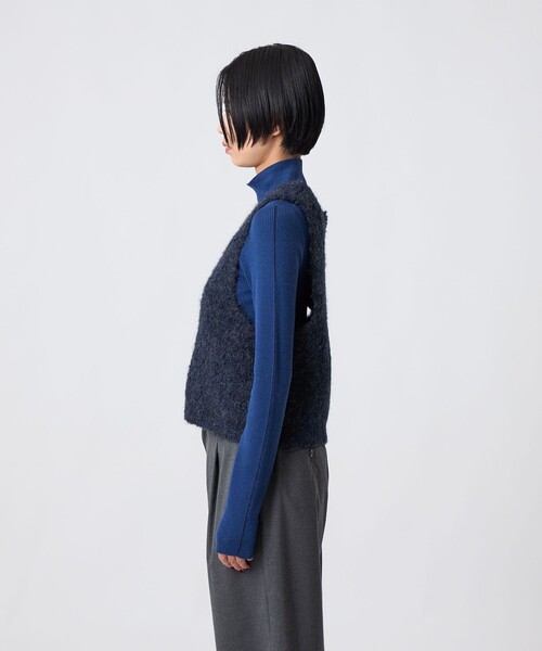 CITEN(シテン)の「<CITEN>ブークレニットジップベスト(ベスト・レディース・ネイビー/ライトグレー/ダークブラウン・FREE)」の12枚目の写真