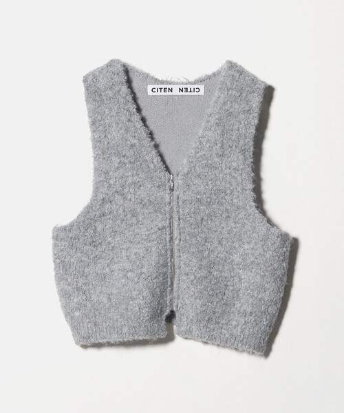 CITEN(シテン)の「<CITEN>ブークレニットジップベスト(ベスト・レディース・ネイビー/ライトグレー/ダークブラウン・FREE)」の21枚目の写真