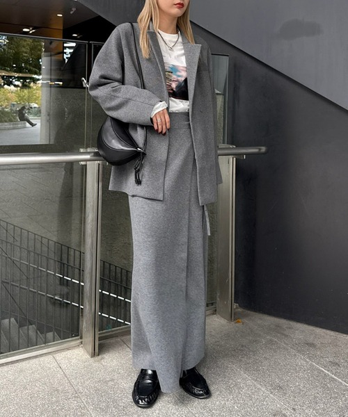 Ameri（アメリ）の「UND JACKET WINDING SKIRT KNIT SET DRESS