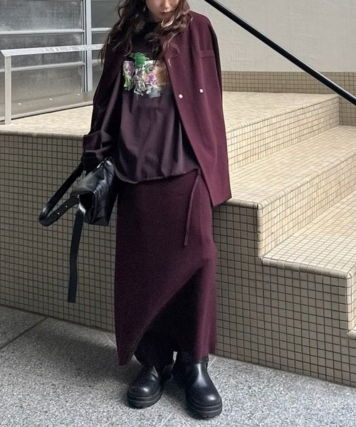 Ameri（アメリ）の「UND JACKET WINDING SKIRT KNIT SET DRESS