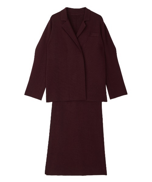 UND JACKET WINDING SKIRT KNIT SET DRESS（ワンピース）｜Ameri