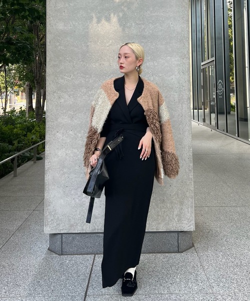 Ameri（アメリ）の「LAYERED KNIT DRESS（ワンピース）」 - WEAR 