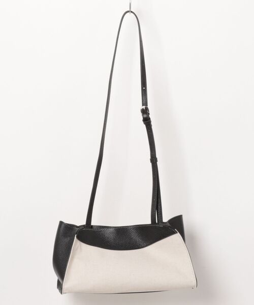 NOMBRE IMPAIR（ノンブルアンペール）の「ビュレ キャンバスレザーBAG※（ショルダーバッグ・レディース・ブラック・FREE）」の2枚目の写真