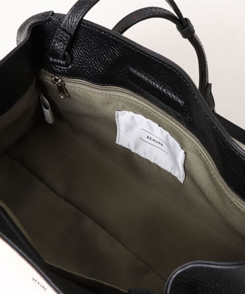 NOMBRE IMPAIR（ノンブルアンペール）の「ビュレ キャンバスレザーBAG※（ショルダーバッグ・レディース・ブラック・FREE）」の4枚目の写真