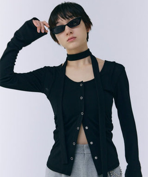 JOSEMOON/ジョゼムーン】SCARF CHOKER TOPS/スカーフチョーカー