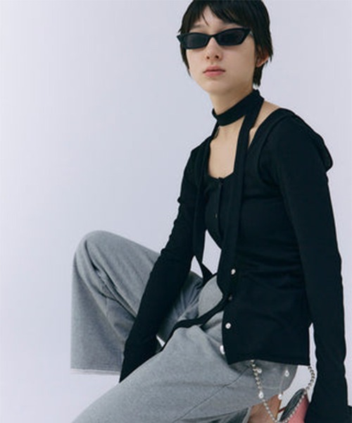 JOSEMOON/ジョゼムーン】SCARF CHOKER TOPS/スカーフチョーカー