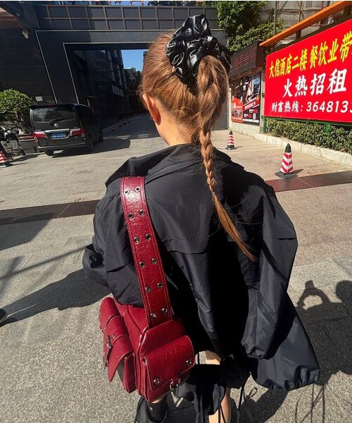 BLACKPURPLE(ブラックパープル)の「ミニフォートレスバッグ Mini Fortress Bag-Red(ショルダーバッグ・レディース・レッド・FREE)」の5枚目の写真