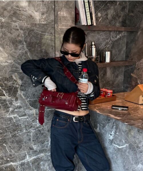 BLACKPURPLE(ブラックパープル)の「ミニフォートレスバッグ Mini Fortress Bag-Red(ショルダーバッグ・レディース・レッド・FREE)」の20枚目の写真