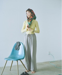 me.（ミードット）の「【 me. / ミードット 】  シアーサテン イージーストレートパンツ　24203a-WA　HPI（その他パンツ）」