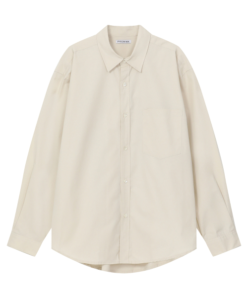 PYEON MA（ピョンマ）の「タイプライターリラックスシャツ - アイボリーベージュ（シャツ/ブラウス・レディース・ベージュ・MEDIUM/LARGE）」の2枚目の写真