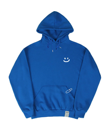 [UNISEX]スモールドローイングスマイルフードティー_コバルトブルー